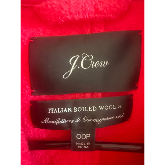 Women's J.Crew Pink Italian Boiled Wool and Two button Pea Coat 00P - Picture 4 of 5